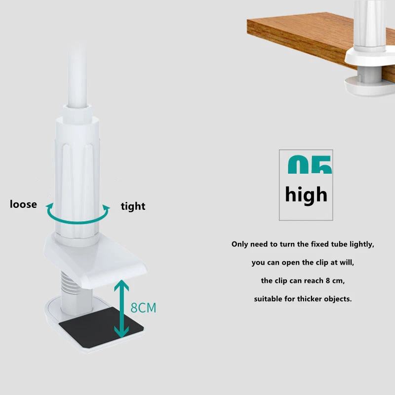 Universal Lazy Phone Stand Gooseneck Holder Flexible Desk Support Table Clip Bracket for Mobile Phones IPad Arm Stents Kickstand