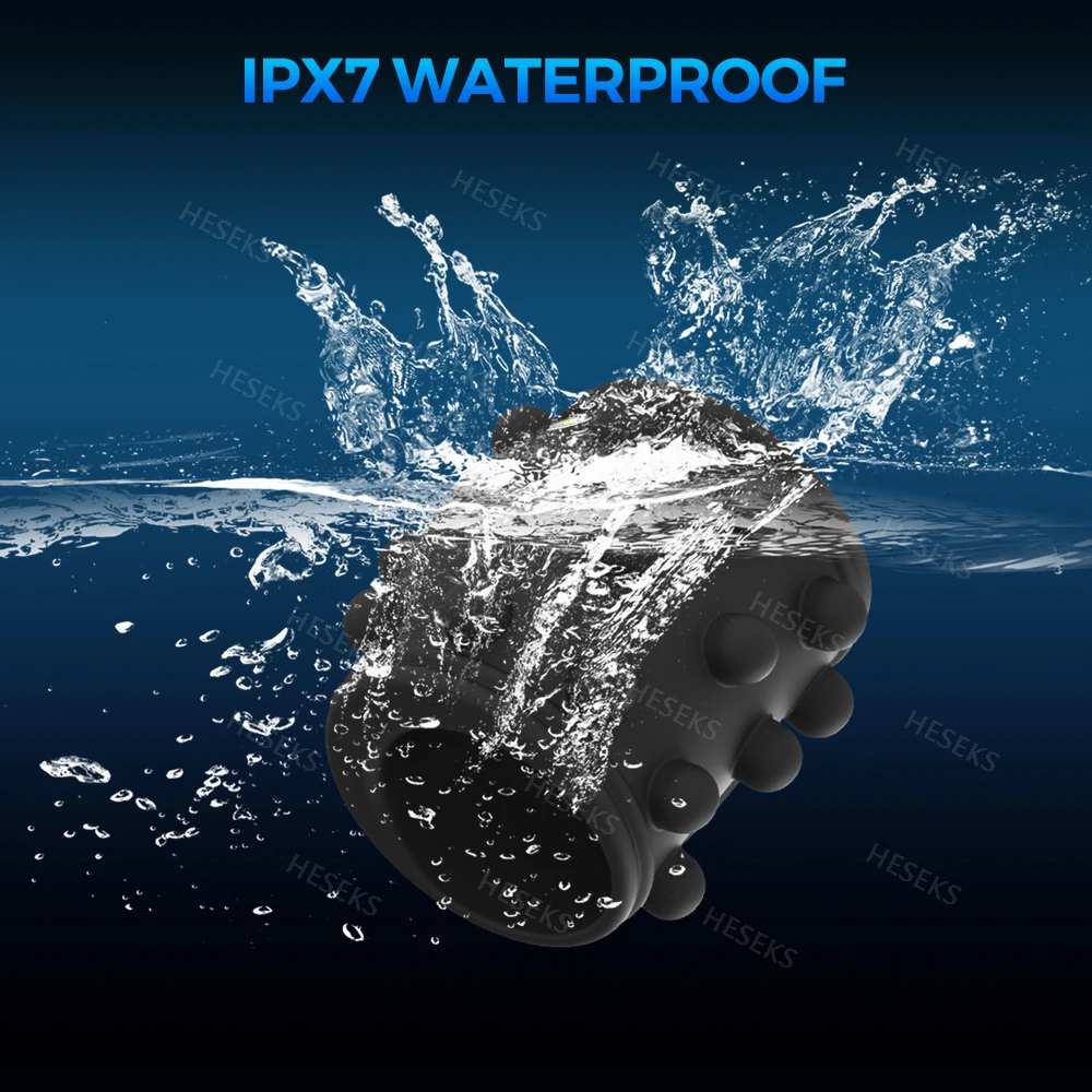 HESEKS Мужской вибрирующий удлинитель рукава для пениса Кольцо члена Вибратор