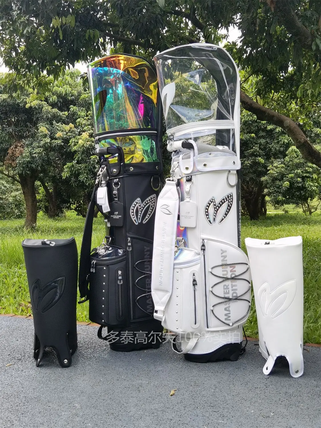

Golf Bag Waterproof Caddy Bags Women Men Bracket Bag Ultra-light PU Portable Golf Stand Bag