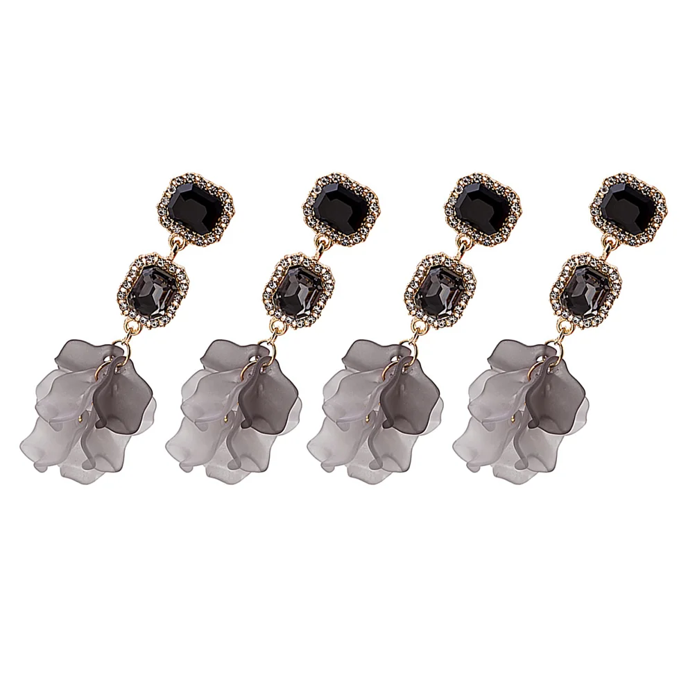 

2 Pairs Irregular Rose Earrings for Acrylic Earrings Jewelry Ear Decors