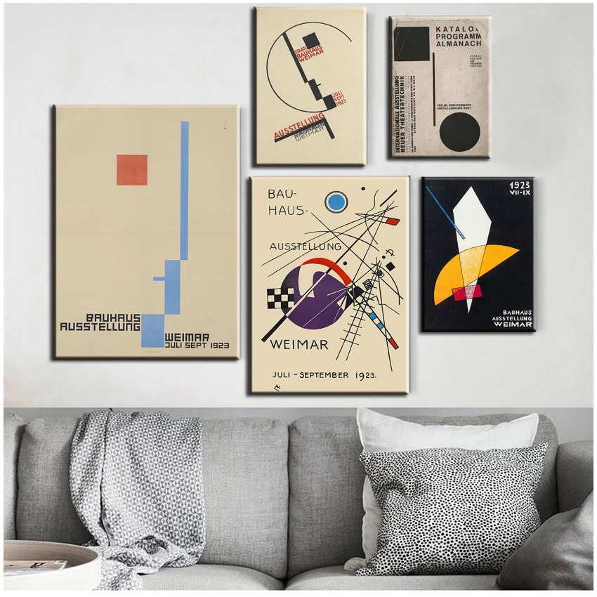 Настенная живопись на холсте для гостиной домашний декор плакаты принты Bauhaus