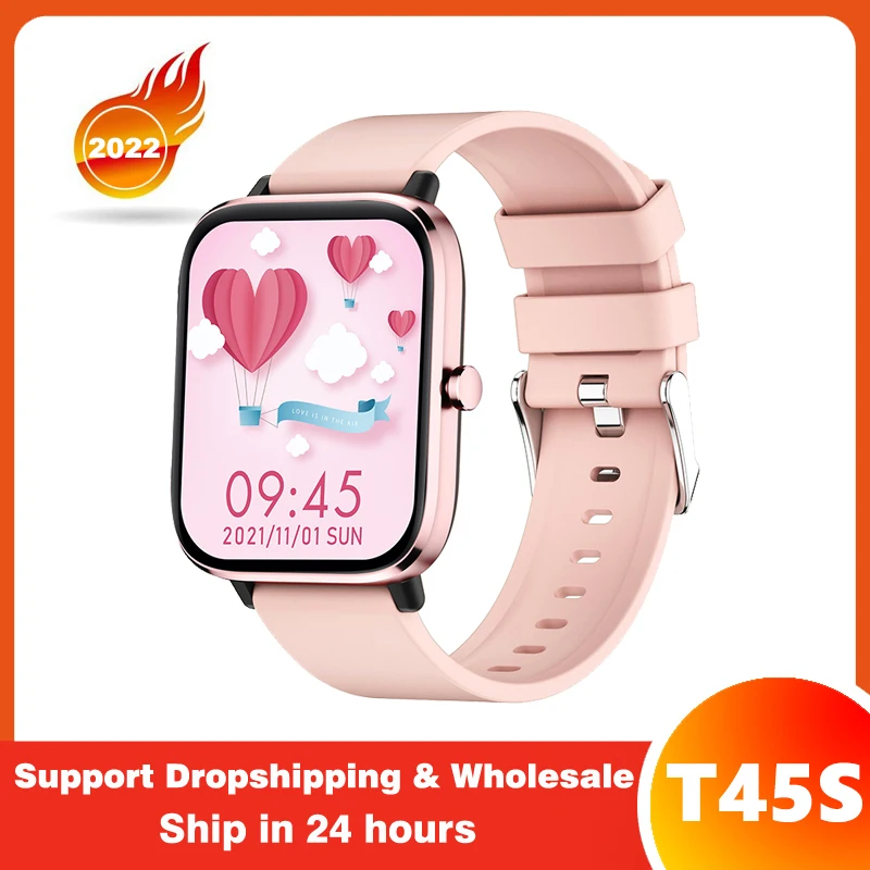 

T45S Smart Watch Men Women Bluetooth Call Female Health Heart Rate Body Temperature Sport Smartwatch Samsung Wristband For IOS