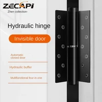 Invisible Door Secret Door Aluminum Alloy Spring Hydraulic Hinge Bedroom Door Automatic Closing Door Buffer Positioning Folding