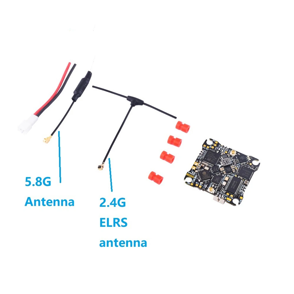 

JHEMCU F411ELVTX 1S-2S ELRS 12A ESC 400MW VTX For RC FPV Quadcopter Replacement Part Racing Drone