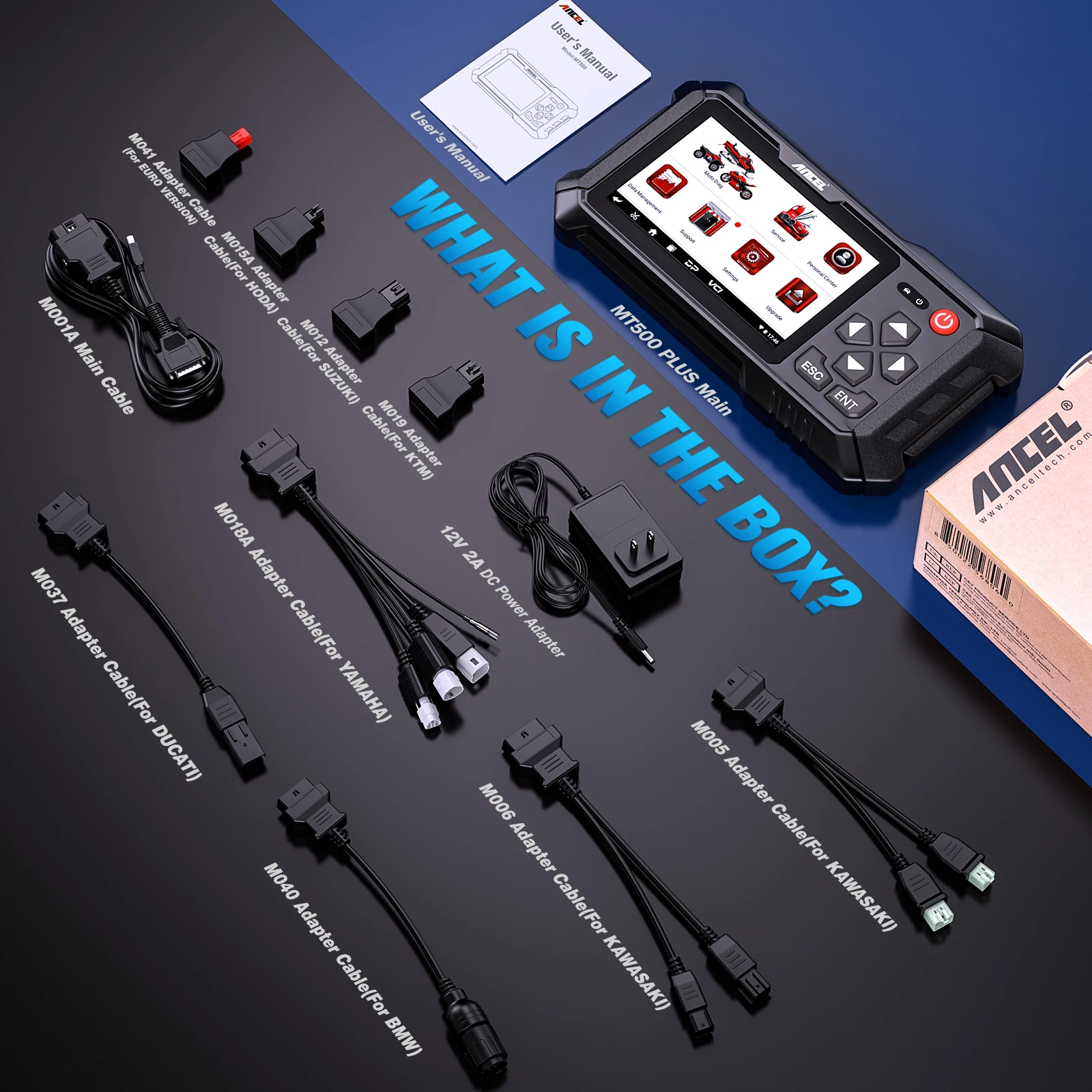 

Ancel MT500 OBD 2 сканер для мотоциклов полная диагностика системы кодирование ЭБУ 31 + сброс авто мотоциклы инструменты для SUZUKI/KTM/DUCADI