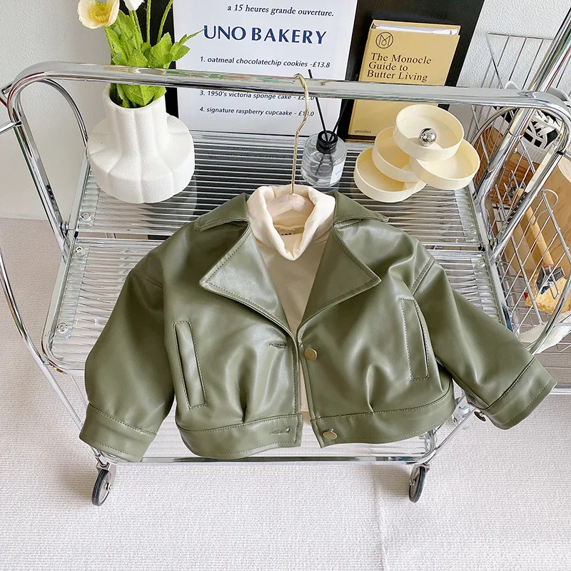 

Зимняя модная флисовая куртка из искусственной кожи для девочек 2022, детское плотное теплое пальто, верхняя одежда