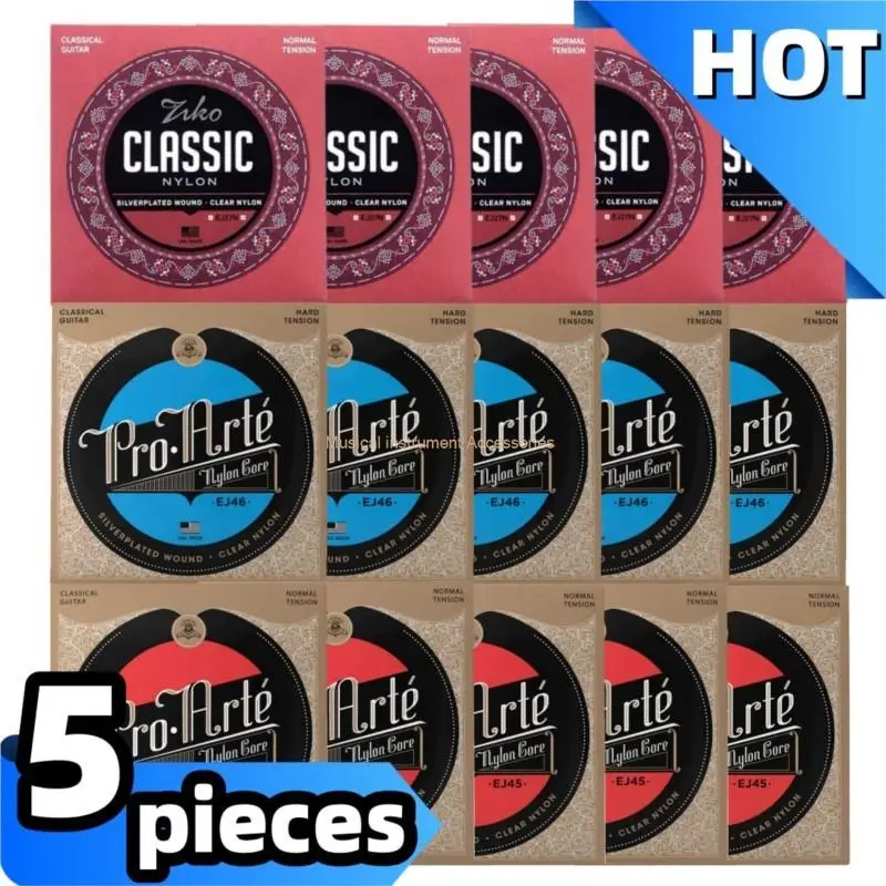 

5 pieces Students classical nylon strings EJ27N EJ45 EJ46 EJ49 Guitar parts Musical instrument rope Free shipping