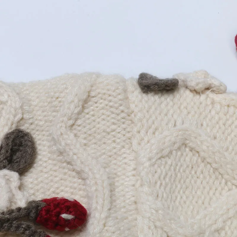 Женский свитер с цветочным принтом абрикосовый Кардиган длинным рукавом и