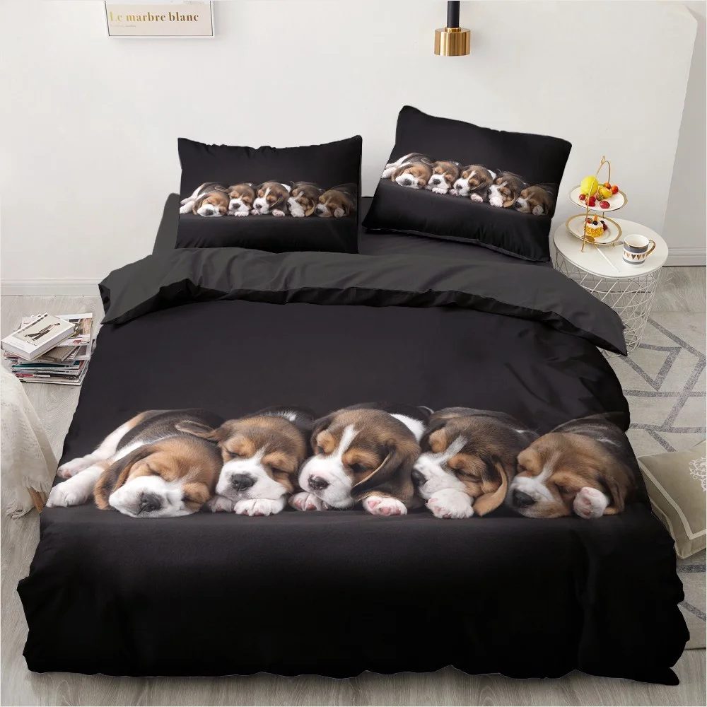 

Animals Bedding Set Lovely Pet Bed Linen Gift For Boys Girls Kids Home Decor Single Twin King Size Cute Cat Dog Duvet Cover Set