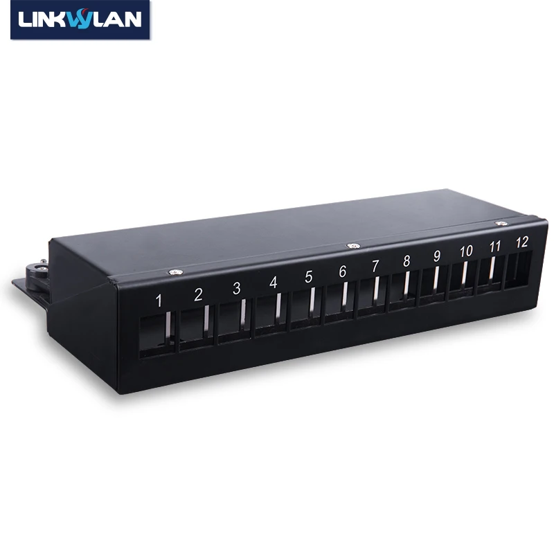 8 Port 12 Ports Empty Blank Patch Panel Keystone Enclosure Box Shielded For RJ45 Keystone Jack Sockets Desktop Wall Mount