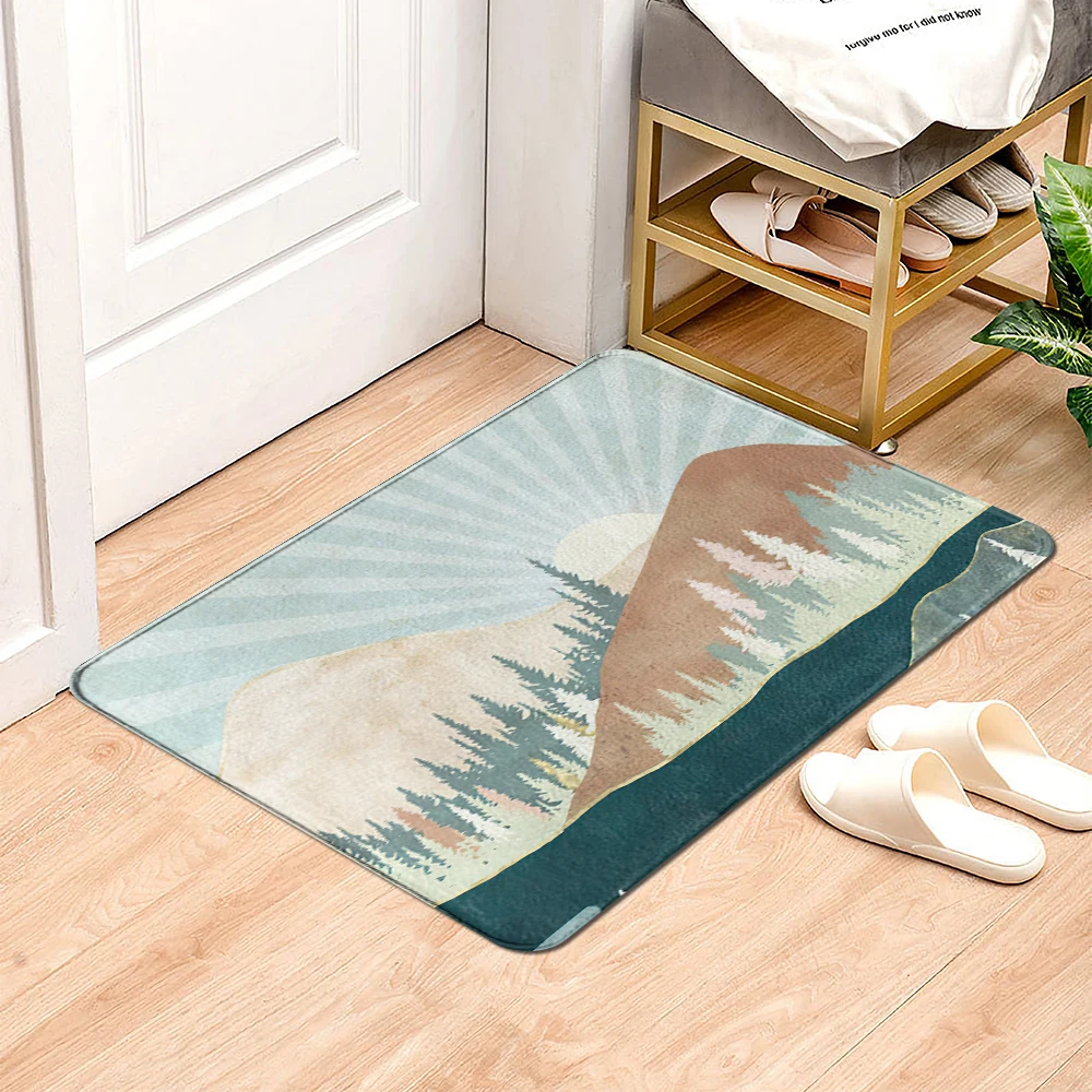

The sun mountain Area Rugs Large Carpets For Living Room Door Mats Home Floor Nordic Landscape Kitchen Bedroom Decoration