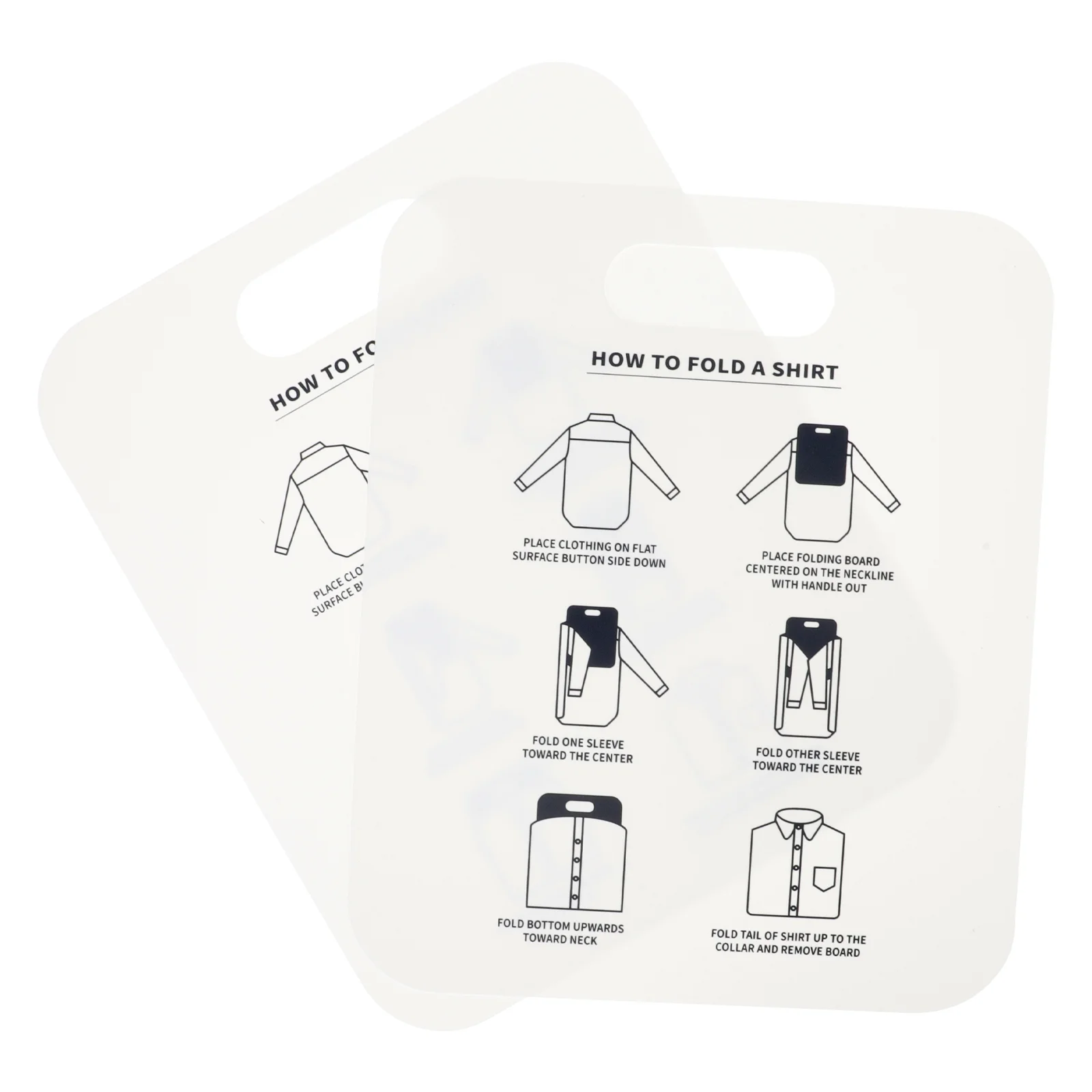 

2 Pcs Shirt Folding Board Convenient Clothes Stacking Hangers Pants Clothespin PP Garment Folder Cardboard Support Form
