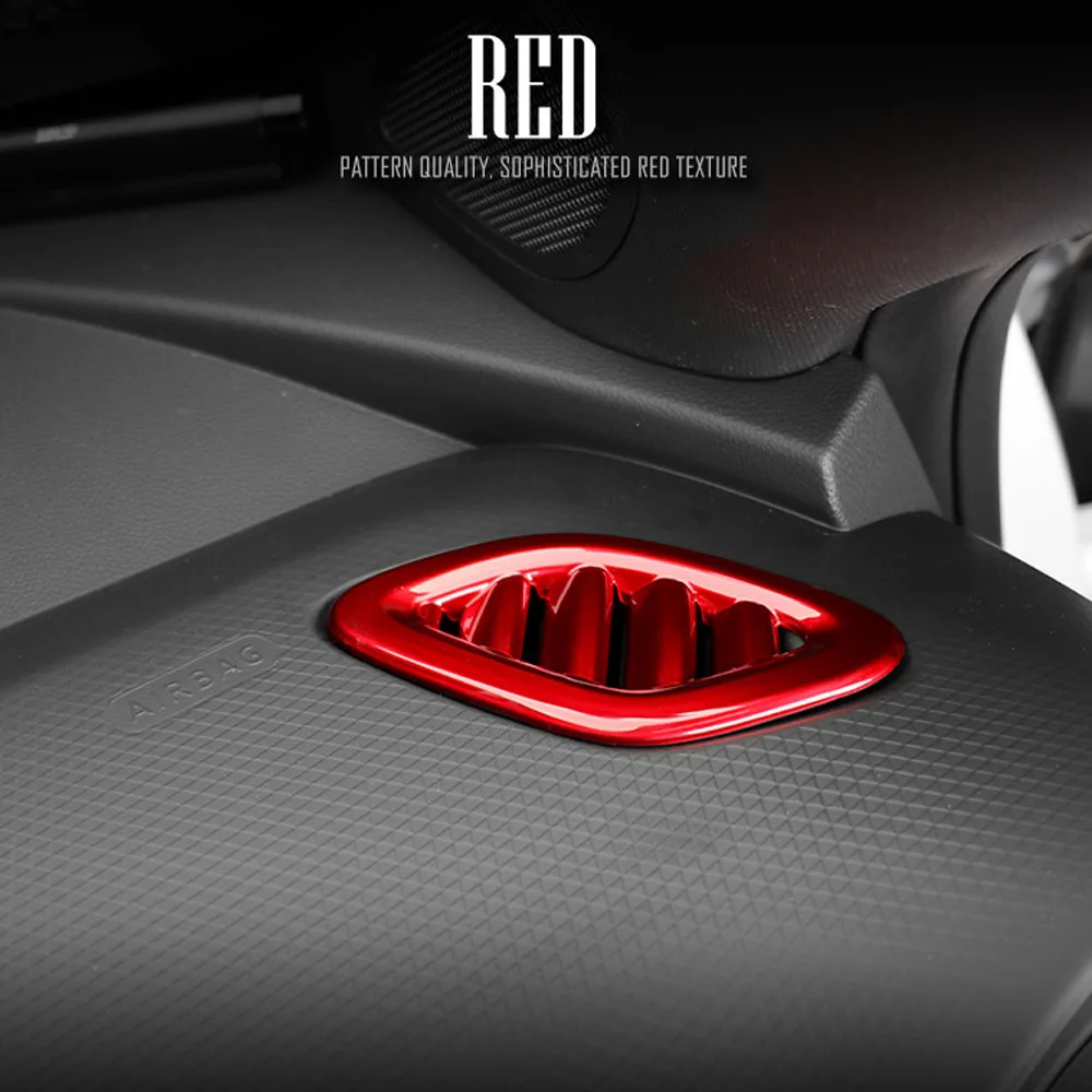 

Красная декоративная рамка для салона автомобиля, приборной панели, верхней, передней части кондиционера, вентиляционного отверстия, отделка для Chevrolet Trax 2024, аксессуары