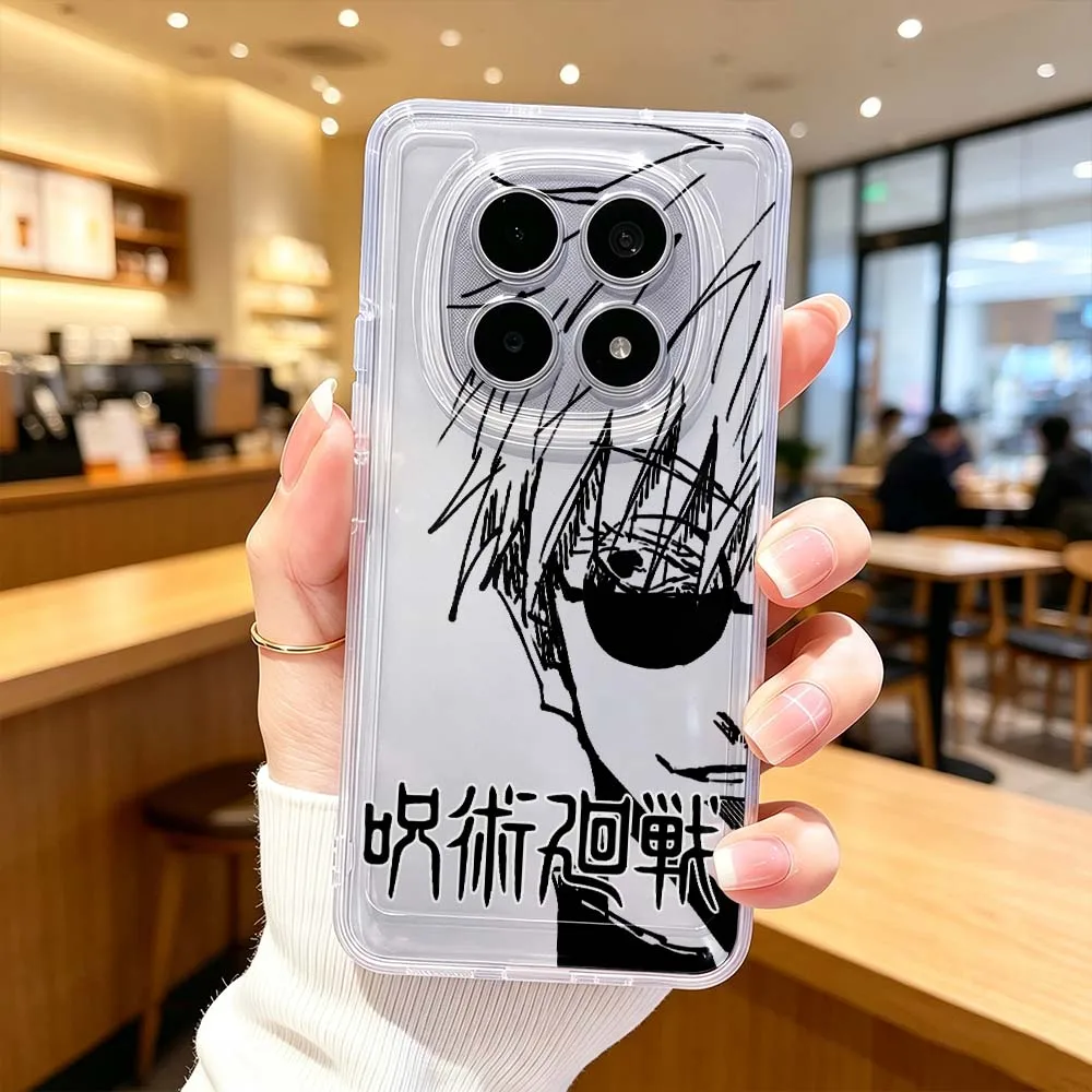 Фото Чехол Jujutsu Kaisen для Xiaomi POCO X7 X6 X5 F7 F6 F5 F4 M8 M6 C85 C71 Pro, прозрачный защитный чехол для телефона №1