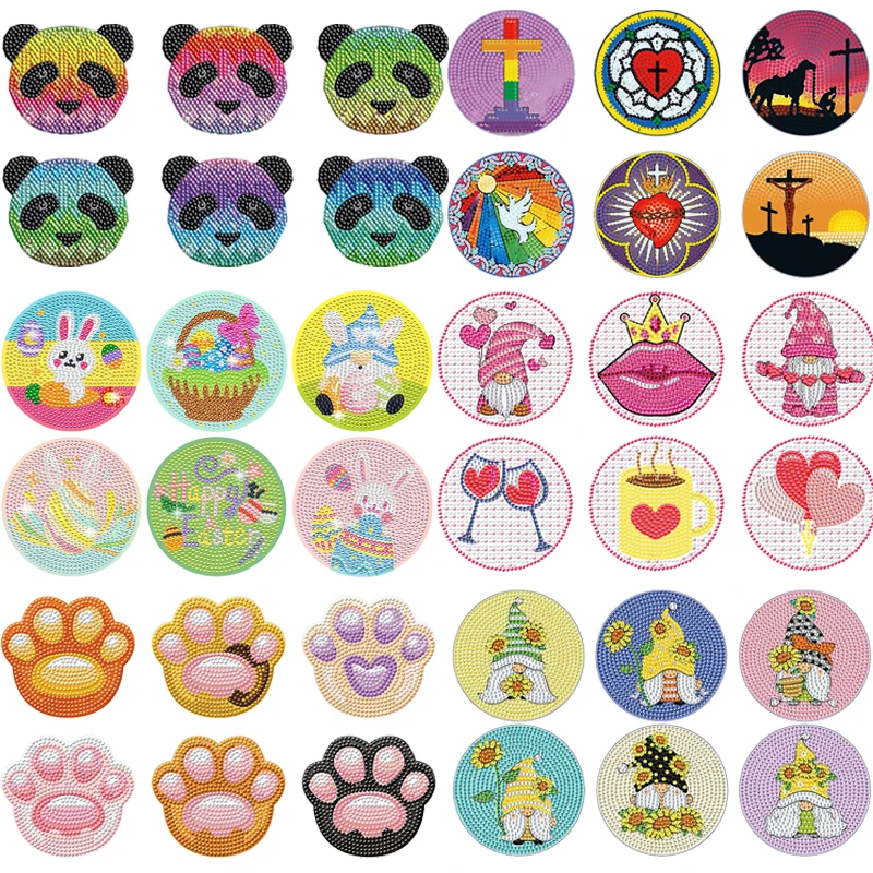 

Подставки для акриловых страз «сделай сам», подставки с рисунком гнома, морской пейзаж, подставка под чашку, кухонные аксессуары ручной работы