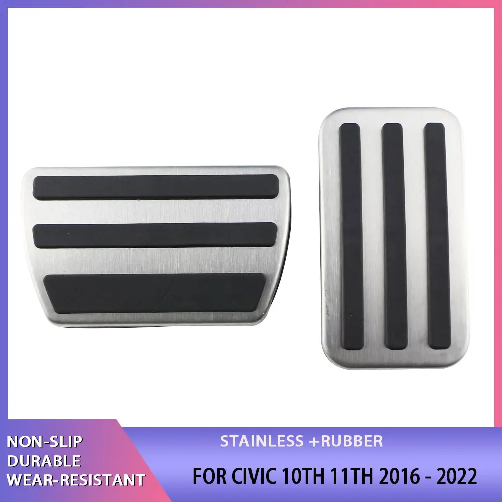 

For Civic 10th 11th 2016 - 2022 Accord 2014 - 2018 Car Accelerator Footrest Brake Pedal Aluminum Auto Pedal Pads Modification