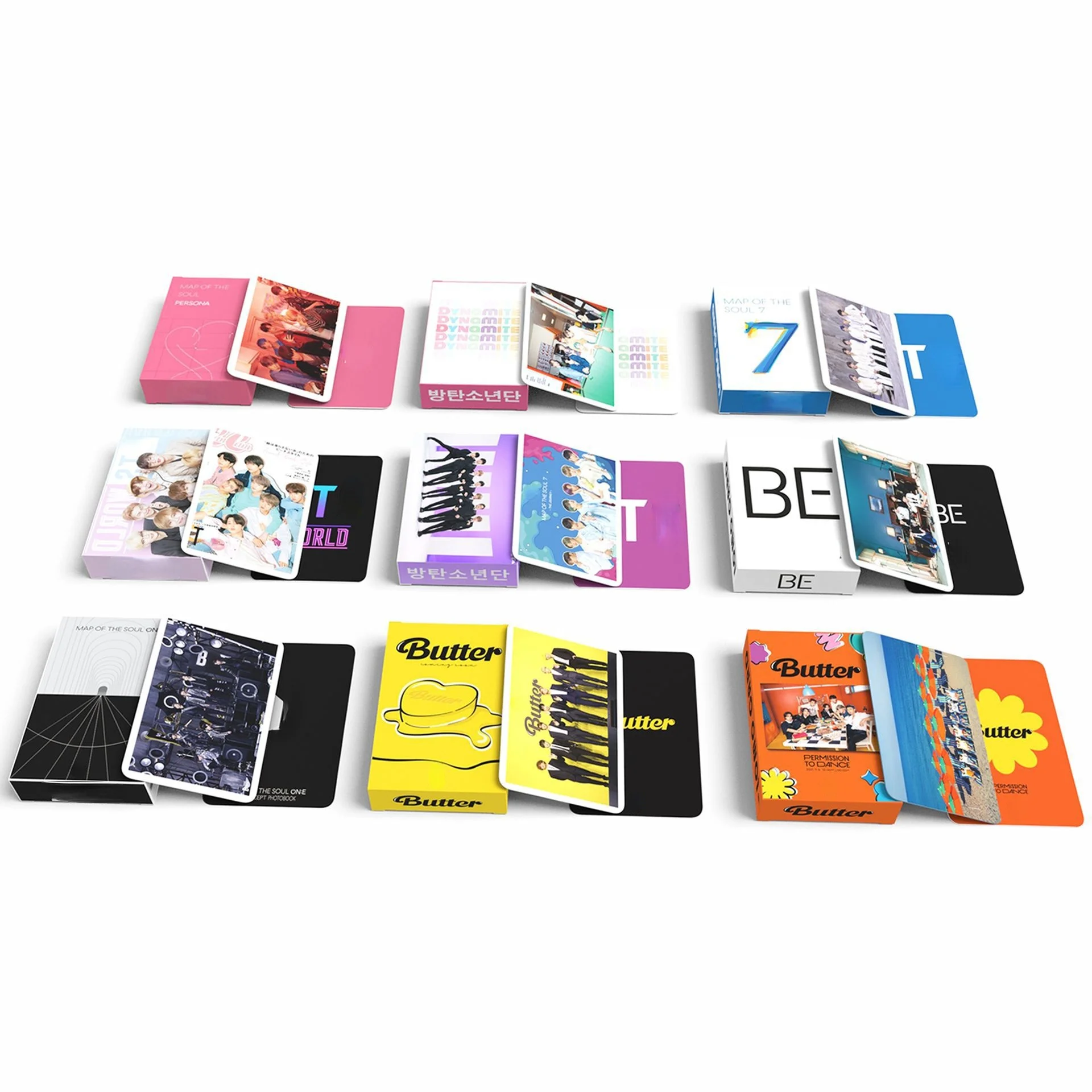 

54pcs/set Kpop Bangtan Boys Lomo Cards JUNGKOON JIMIN JIN SUGA V RM J-HOPE Photocard Poster Postcard BUTTER Map of The Soul 7 BE