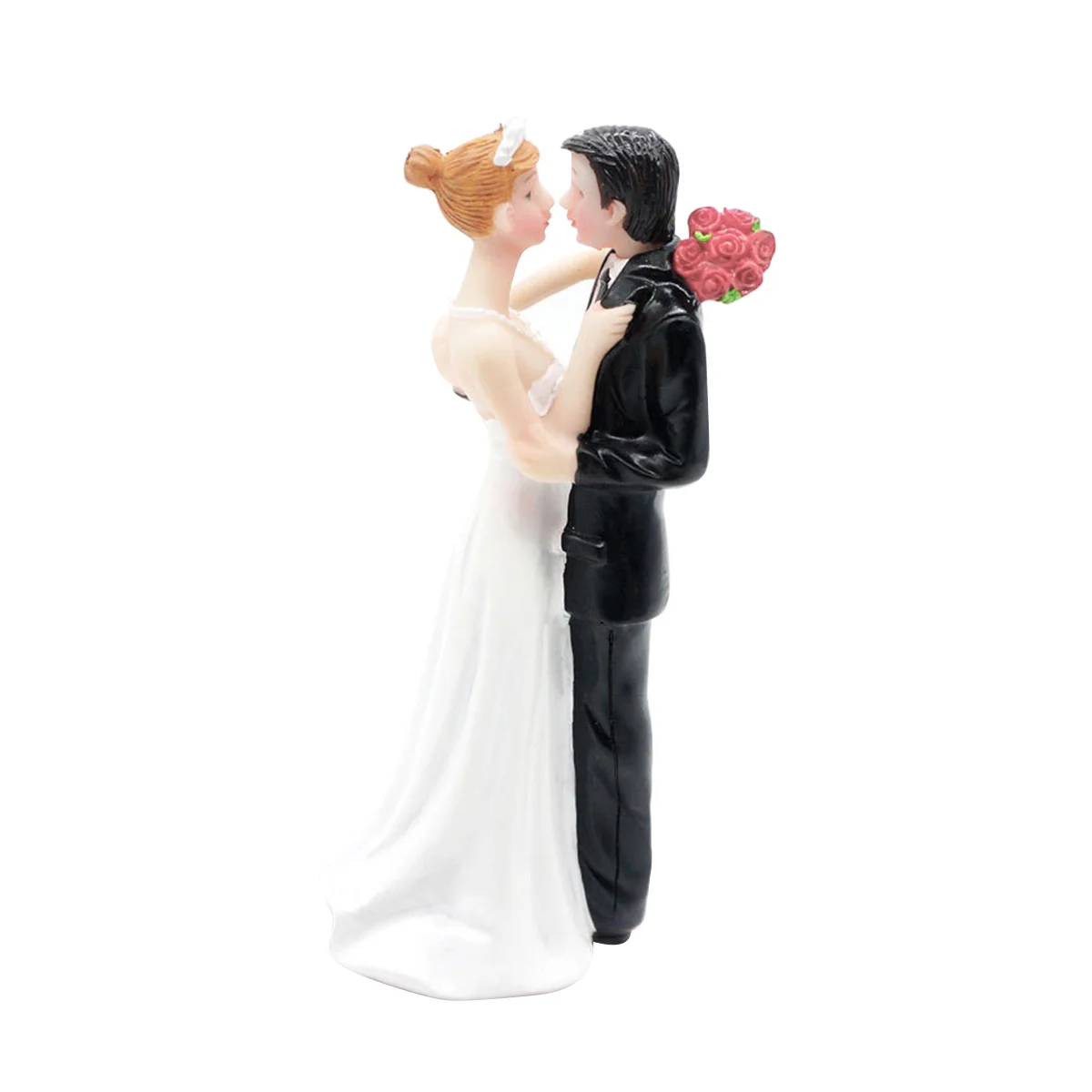 

Bridegroom Wedding Couple Figure Funny Romantic Marriage Party Ornament Embrace Figurines