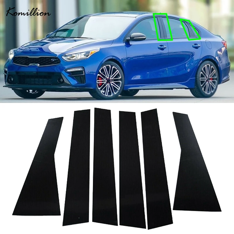 

Car Pillar Posts Door Window Cover Trim Decorative Stickers for Kia Forte Sedan/Hatchback K3 Cerato 2019-2023 Accessories 기아포르테