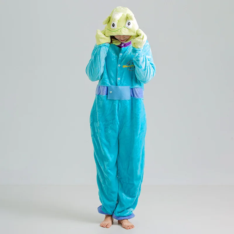 

Winter Women Men Unisex Adult Cartoon Pajamas Onesie Halloween Fleece Animal Cosplay Costume Kigurumi Flannel Sleepwear Onepiece