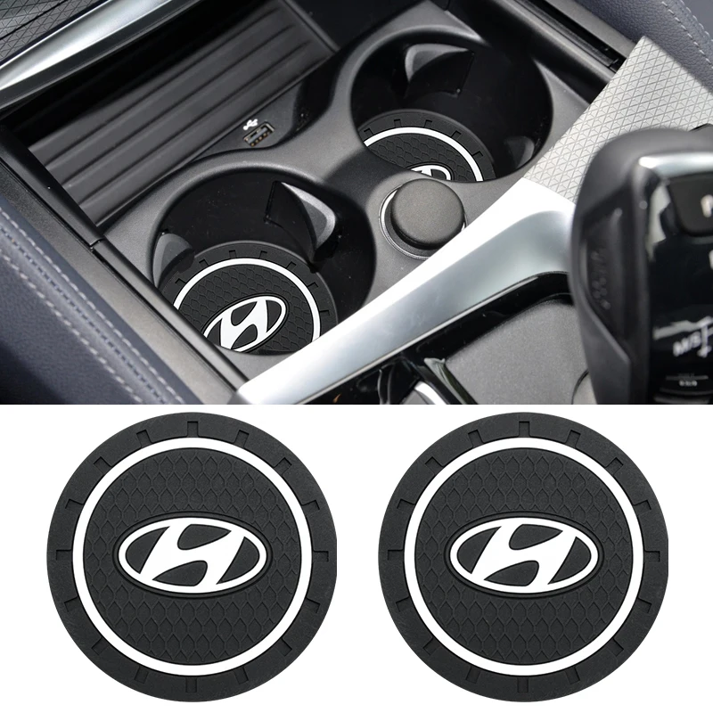 

Car Cup Holder Silicone Coaster Mat Anti-Slip Pad For Hyundai Tucson Solaris I30 Creta Ix35 I40 IX20 Sonata Elantra Accessories