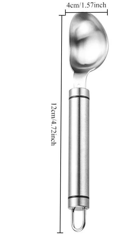 

Ложка для мороженого из нержавеющей стали с деревянной ручкой