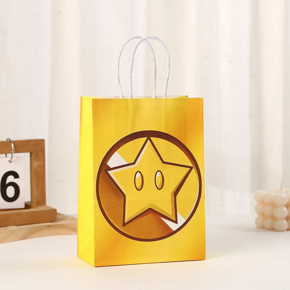 Super Mario Bros Bowser Luigi Goomba аниме фигурка крафт-бумага подарочная сумка для покупок с