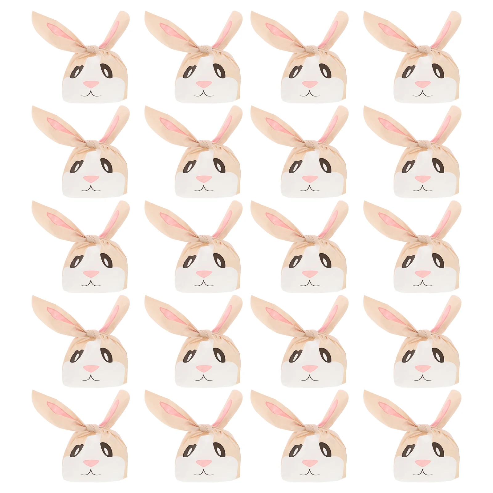 

50 Pcs Clear Gift Bags Clear Candy Bags Easter Gift Bags Clear Cookie Bags Rabbit Ear Packaging Bag Packing Bag Easter Candy Bag