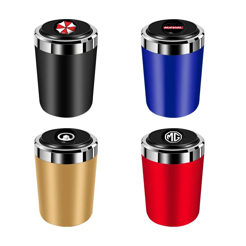 

1Pcs Car Ashtray with LED Light Car Cup Holder for Umbrella Corporation Tvirus Academy Cosplay Funko Corp Pen Car Accessories