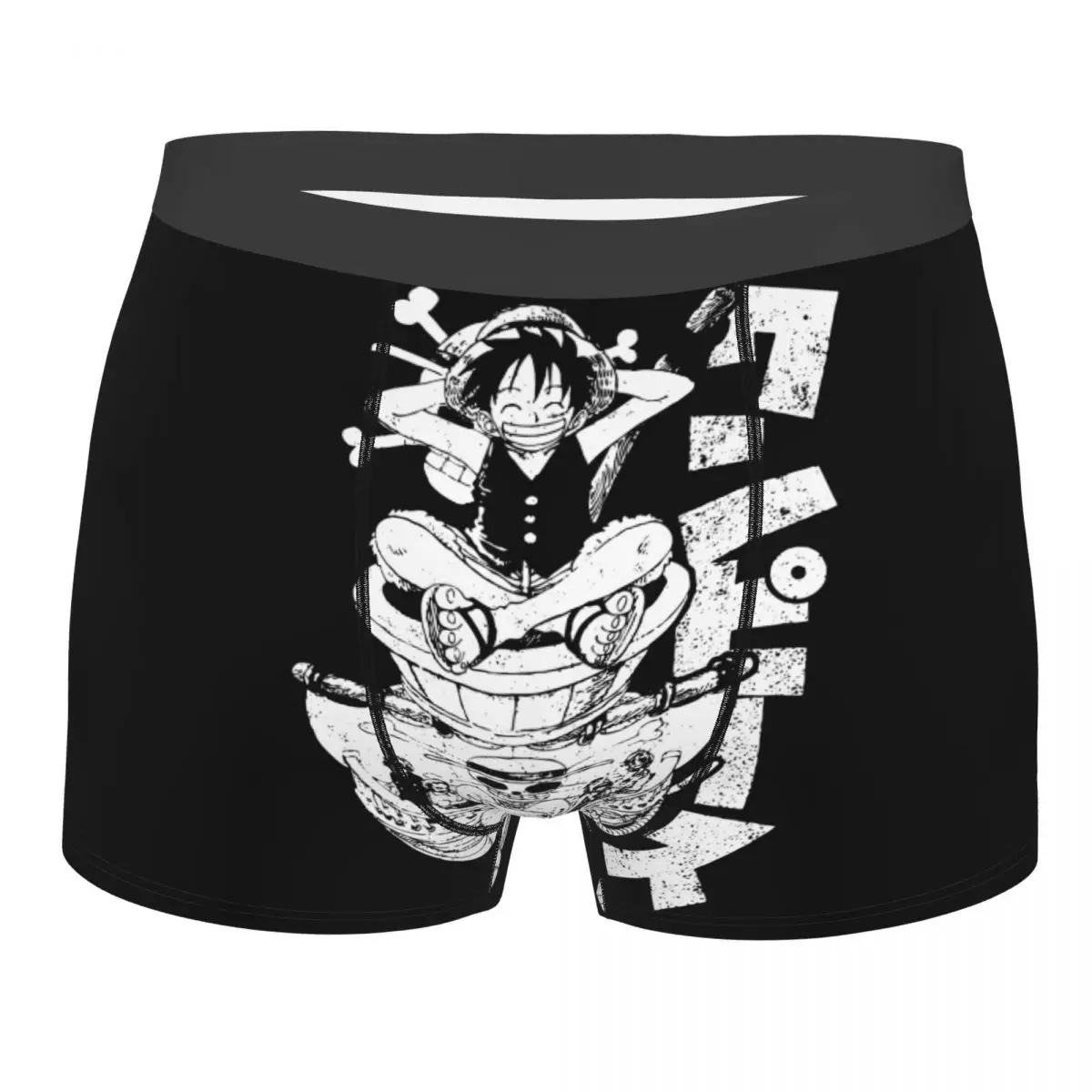

Man Straw Hats Monkey D Luffy Underwear One Piece Printed Boxer Briefs Shorts Panties Homme Polyester Underpants
