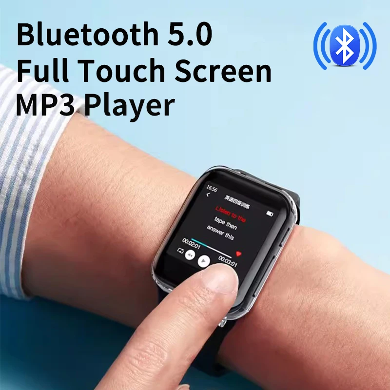 

RUIZU M8 MP3 Player With Bluetooth Touch Screen Lossless Wearable Music Player Mini Run Walkman Support FM Radio,Recorder,E-Book