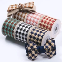 10yards small fragrance bump houndstooth ribbon diy collar bow decorative floral packaging handmade hair accessories