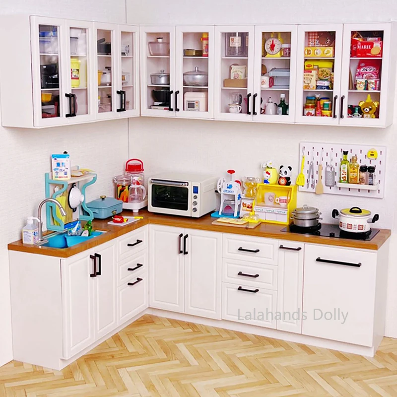 1/6 миниатюрные предметы мебели для кукольного домика деревянные кухонные