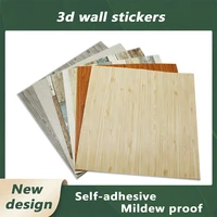 thickened wood 3d wall stickers self adhesive waterproof 3d panel mildew proof peelable 3d wallpaper bedroom ceiling decoration