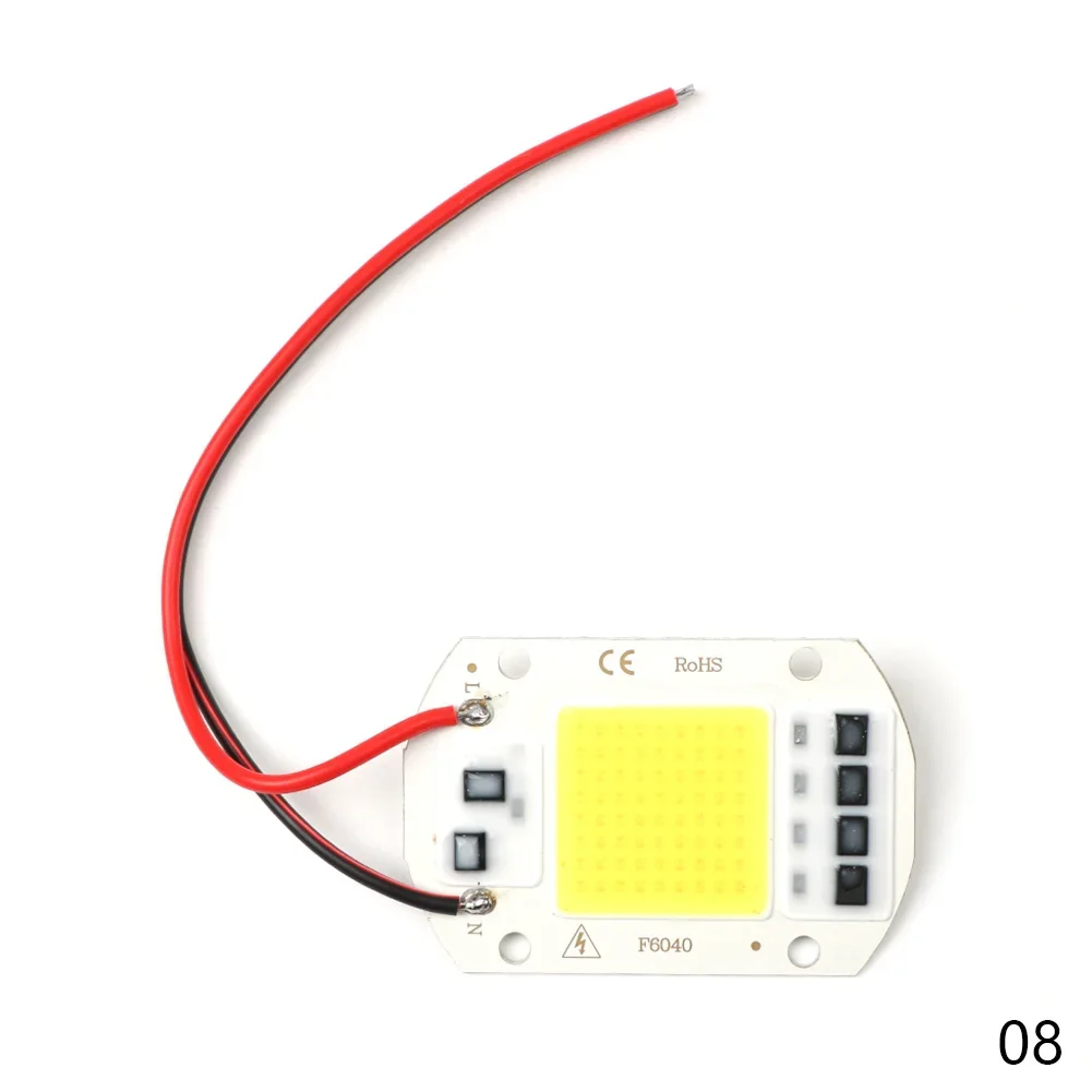Светодиодная лампа COB бусина 20 Вт 30 50 220 В IP65 умная микросхема не требуется драйвер