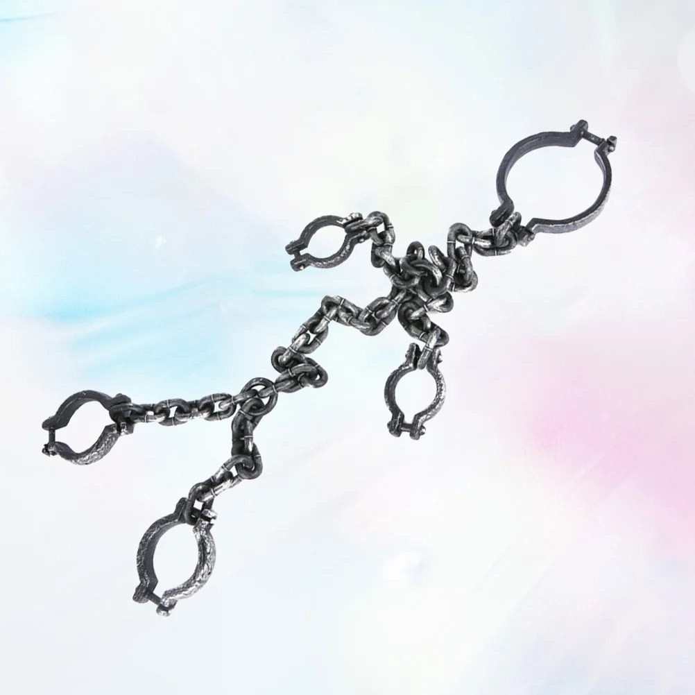 

1 Pcs Whole Body Iron Chain Simulation Creative Costume Accessories Criminal Prop Prisoner Prop for Cosplay