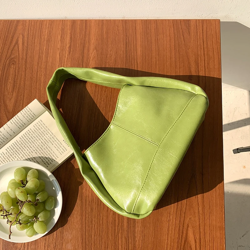 

Винтажные однотонные сумки на плечо для женщин, Повседневная Дамская сумочка под подмышек, Роскошный дизайнерский чемоданчик из искусстве...