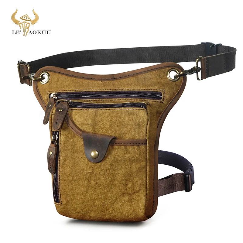 Дизайнерская Дорожная сумка-слинг через плечо из парусины и натуральной