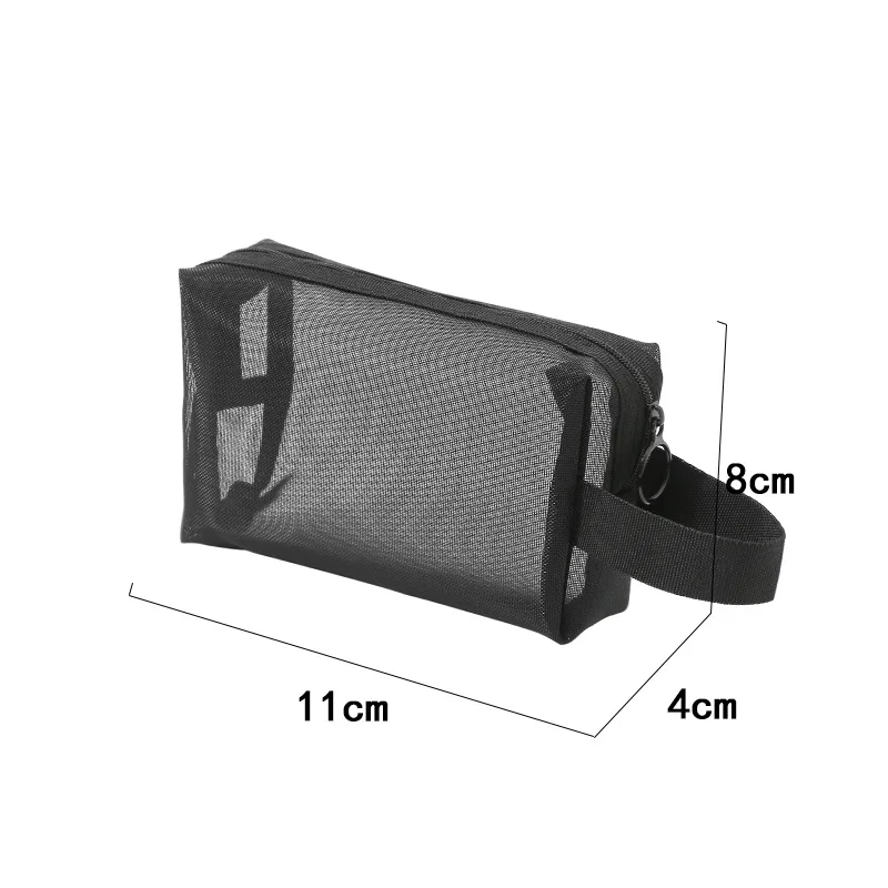 

Дорожная косметичка с черным слоем, вместительная сетчатая сумочка для косметики, дорожный Мешок Для Хранения Туалетных Принадлежностей