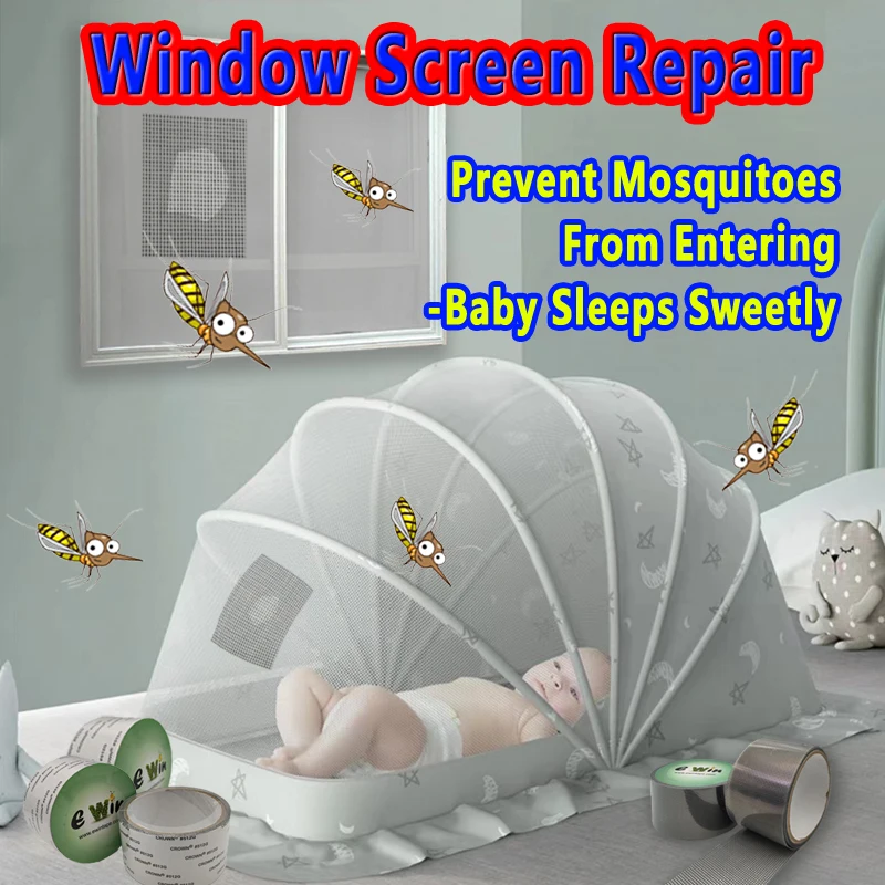 

Ewin 2m Mesh Window Screen Repair Tape Summer Screen Window Door Mosquito Net Patch Repair