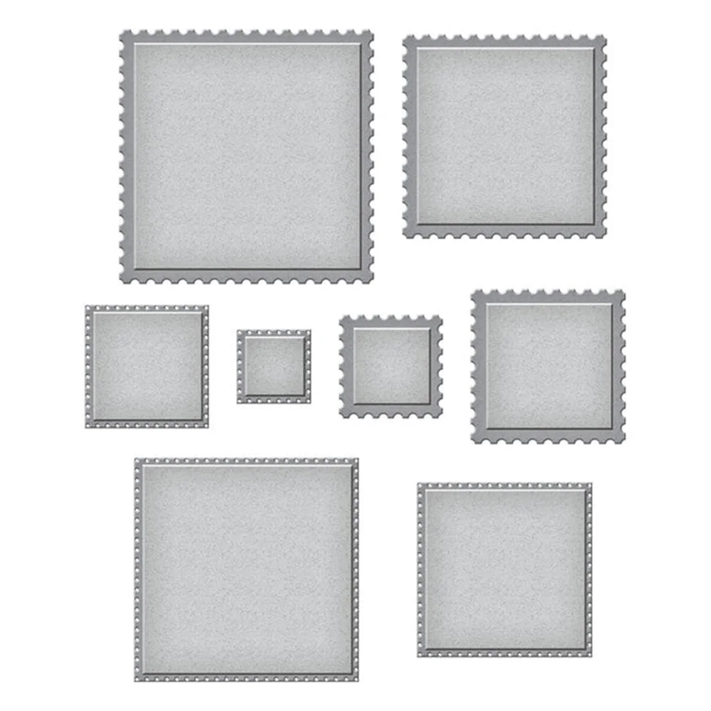 

Dinol почтовые края квадраты Вытравленные металлические Вырубные штампы вырезанные формы для «сделай сам» Скрапбукинг альбом изготовление бумажных открыток Crafts 2023 Diecuts