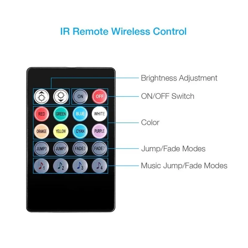 12 лампочек атмосферы автомобиля декоративные неоновые RGB лампочки 8 цветов пульт