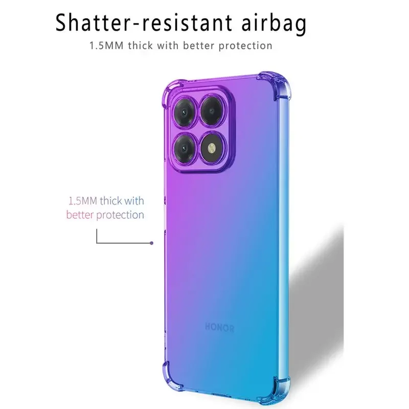 Противоударный градиентный ТПУ телефон для Honor X6b X8b X7b чехол X8a X7a X6a X5 Plus X6 X8 защитный чехол Fundas Coque Capa (art.: 3920c8ebee746) - 3920c8ebee746