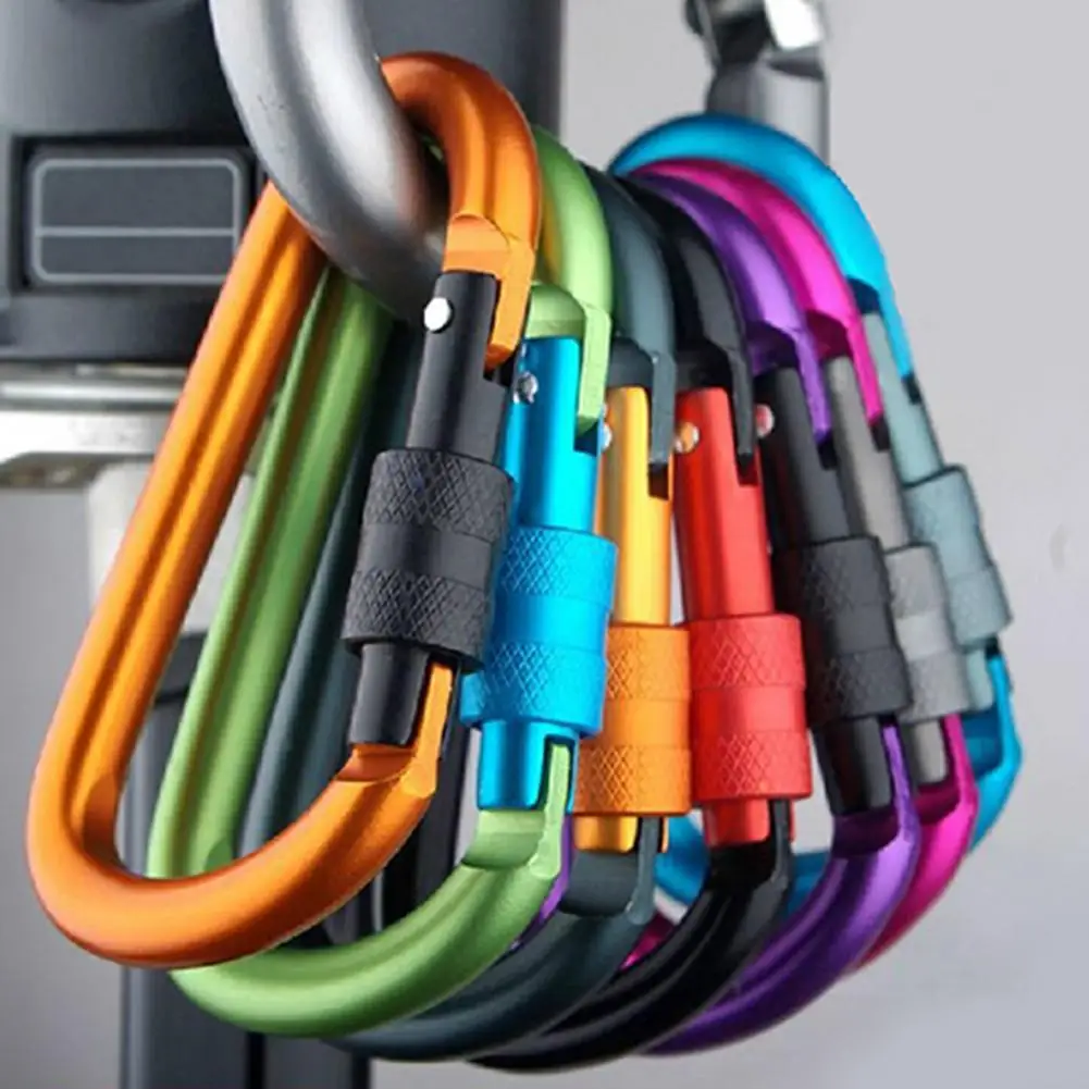 

D-Ring Mini Carabiner Keychain Alluminum Alloy D-ring Buckle Spring Carabiner Snap Hook Clip Keychains Outdoor Camping Snap Hook