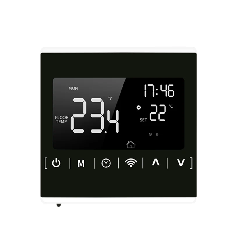 

Умный термостат с сенсорным ЖК-дисплеем для домашней электрической системы отопления пола, терморегулятор для подогрева воды, температура 85-250 В переменного тока