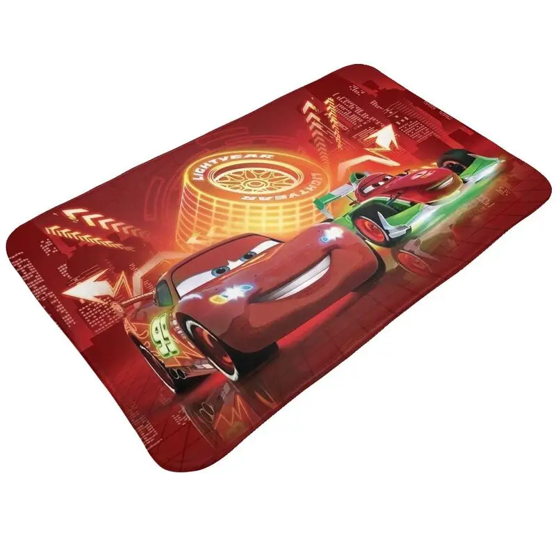 Custom Lightning Mcqueen Cars Doormat Mat Anti-Slip Kitchen Bathroom Toilet Rug Carpet 40*60cm