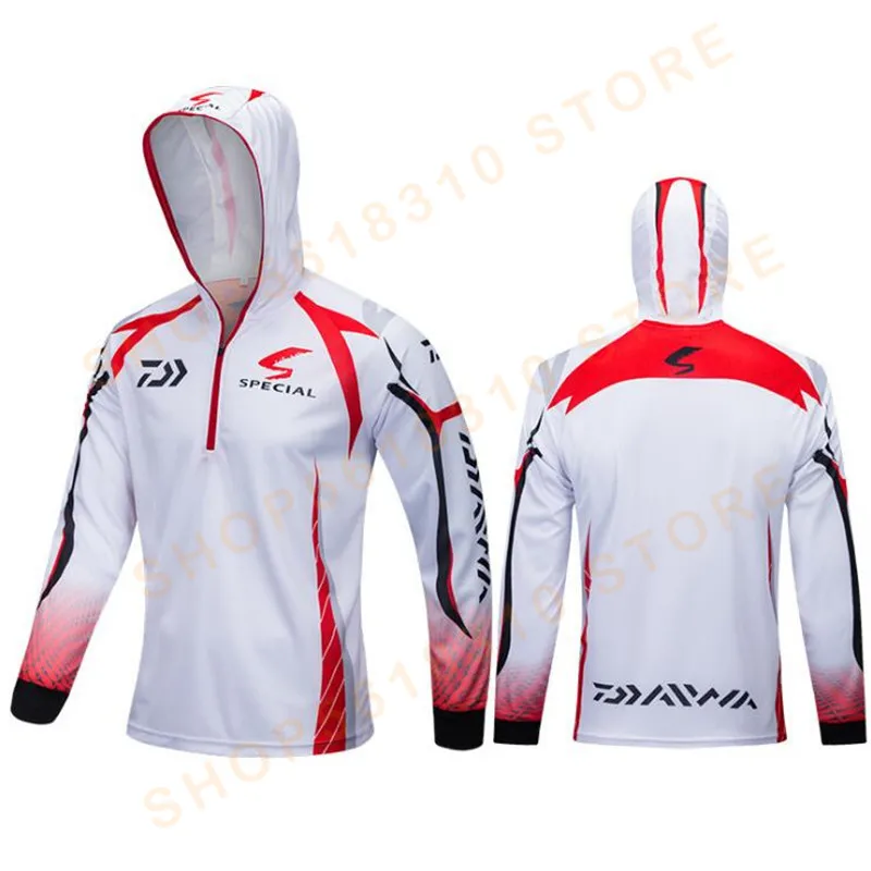

NEW Outdoor Sports Fishing Shirts Hooded Breathable Fishing Hiking Clothing Quick Dry Jacket Dawas Tee Camiseta Pesc