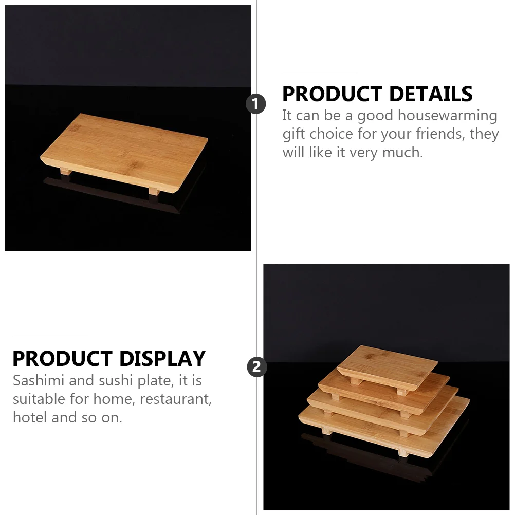 

Sushi Tray Serving Plate Sashimi Japanese Platter Board Dish Getastyle Woodensnack Cutting Server Wood Plates Storage Holder