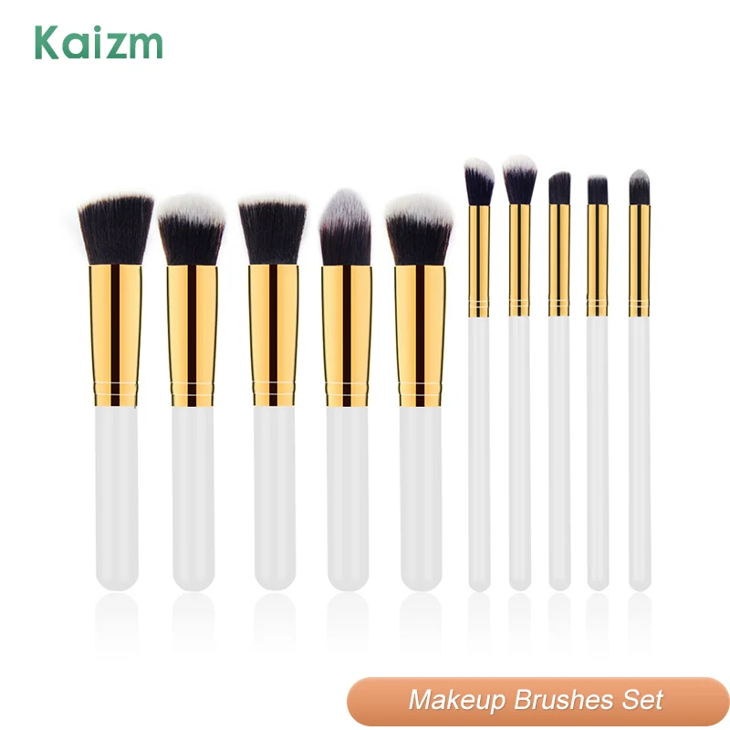 Kaizm Makeup Brushes Eyeshadow Makeup Instruments 10pc makeup Kit Tool Powder Foundation Concealer Cosmetic Female Makeup Tools