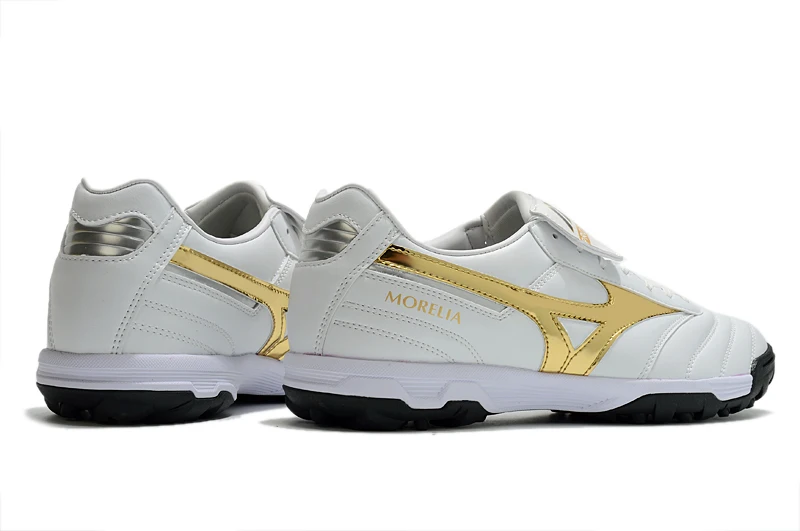 Authentic Mizuno Creation MORELIA II AS/TF Men's Shoes Sneakers Mizuno Outdoor Sports Shoes White/Golden Color Size Eur 40-45